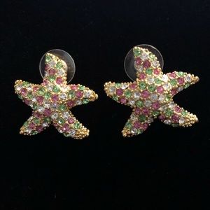 Multicolored Starfish Earrings